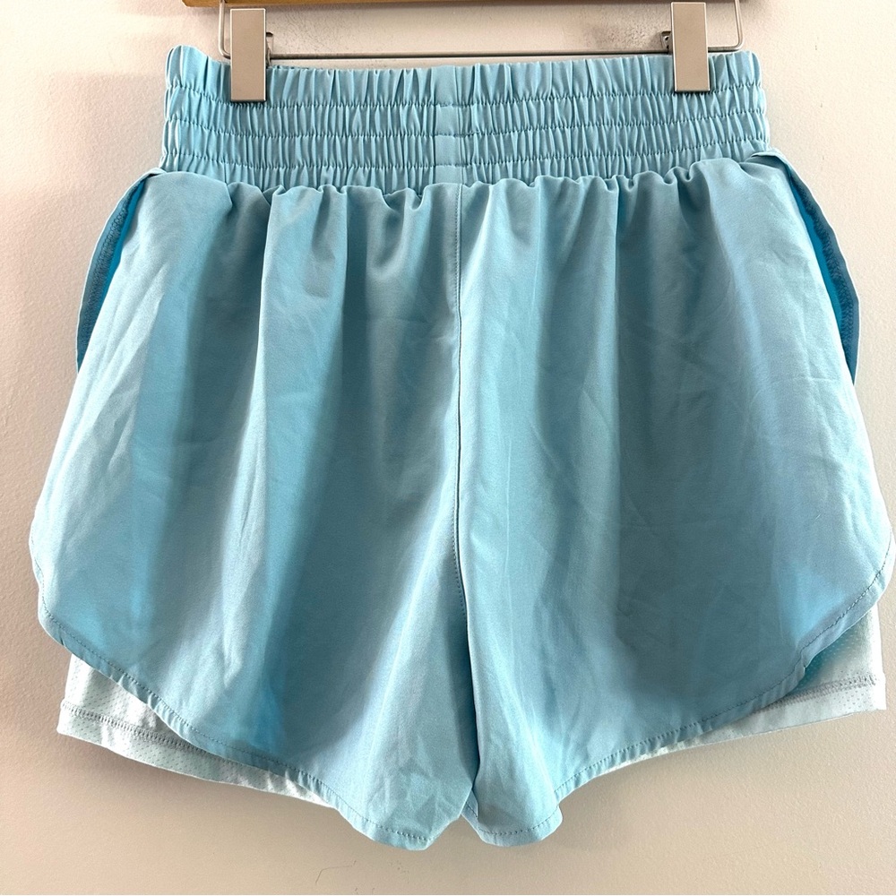 Women's Size Large Light Blue Athletic Running Shorts